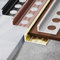 Raouoae Fliesenprofil Aus Aluminiumlegierung Fliesenschiene Quadratprofil Für Fliesen 125CM*2 Länge Abschlussleiste Fliesenabschlussleiste EckprofilWinkelprofil Zum Kantenschutz(Rose Gold,W:11.1MM)
