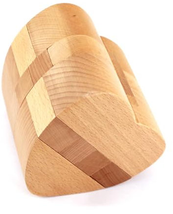 KIUGOP Hölzerne Zauberkiste, Puzzleboxen mit versteckten Fächern für Erwachsene, Kinder, Teenager, intelligente Rätsel, Ring, Halskette, Herz, Hülle, Überraschung, geheimes Geschenk für Freundin,Braun