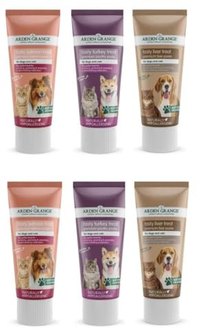 Liver Paste for Dogs & Cats - 6x75g Grain & Gluten Free Dog Pate 2 Turkey, 2Salmon, 2 Liver - Nutrient-Rich Training Aid, Ideal Dog Treat For Licky Mats For Dogs