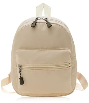 WisePoint Mini Rucksack Damen, Nylon Klein Rucksäcke für Frauen und Mädchen, Kleiner Rucksack Damen mit Reißverschlüssen Kleine Rucksäcke für Reisen, Einkaufen, Dating (khaki)