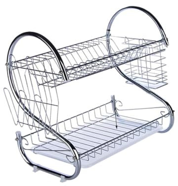 Cabilock Escurridor de Cocina de 45 X 25 X 39 Cm Soporte para Secar Cubiertos Escurridor de Platos Ahorro de Espacio
