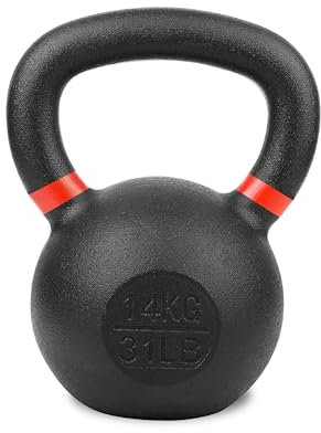 Kettlebell Weights Set Cast Iron Kettle Bell Weight Strength Training Equipment, Bodybuilding, Gym Workout, Fitness, And Exercise for Men & Women (4Kg to 14Kg) (14Kg Single)