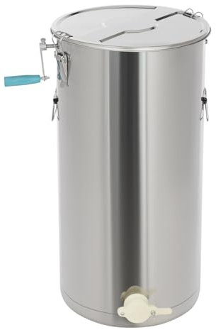 Manuelle Honigschleuder 2 WabenTangentialschleuder Edelstahl Honigextractor 45mm Honigventil Diagonalschleuder