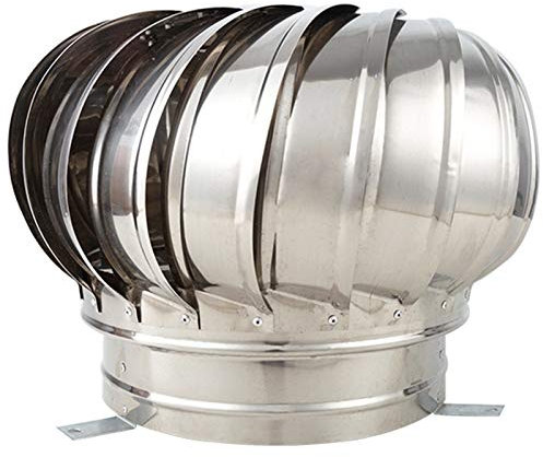 Generisch Rotierende Kaminhaube aus Edelstahl, Anti-Downdraft-Spinner für Kamine und Entlüftungsöffnungen, Regen- und Schneeschutz, 100 mm