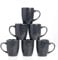 HOMD Coffee Cup Set 6-12oz Large Handle Ceramic Cup for Coffee, Soup, Tea, Milk, Latte, hot Cocoa, Ladies, Men-New Porcelain Mug Set (Sea Water Blue)