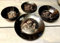 Deluxe Skull & Rose Engraved Black, dinnerware, Etched Bowls, Pasta, Rock Goth, Table, Side Plate, Dining, Set, Gothic, Witch, Tattoo Ink