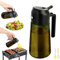 LWMTT Pulverizador Aceite Spray 2 en 1, 470ml Aceite Cocina, Aceitera Antigoteo,Rociador Para Cocinar,Pulverizador Aceite Freidora Aire para Cocina,Freidora de Aire,Ensalada (Verde oliva)