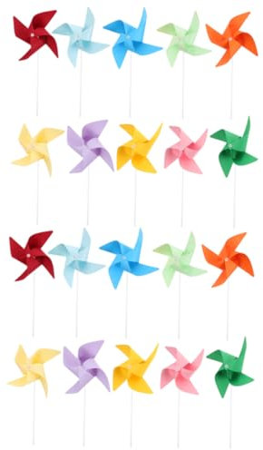 KOMBIUDA 20 Stück Papierwindmühlenspielzeug DIY Unbemaltes Windrad DIY-Graffiti-windrad Windrad Für Windrad Selber Zeichnen Windrad Aus Papier Für Graffiti Windrad Plastik
