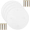 Gatuida Cache-Plafond : 4 Pièces De Couvercle De Boîte Électrique Ronde Plaque D'Obturation De Trou De Mur Plat Circulaire En Plastique Blanc Avec 8 Vis Centrales En Métal Pour Le