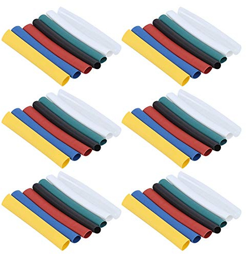 Heat Shrink Tube Wire Wrap Sleeves Electrical Insulation Protection for Data Cables Wires Repair PEX Material 6mm to 3mm Shrink Ratio 42Pcs Assorted Colors