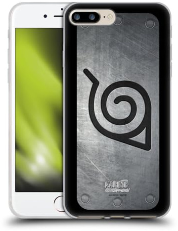 Head Case Designs Offizielle Naruto Shippuden Konoha-Stirnband Ikonisch Gelhülle [Militärischer Schutzgrad] Kompatibel Mit Apple iPhone 7 Plus/iPhone 8 Plus Und Kompatibel Mit MagSafe
