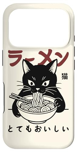 Cat Ramen Vintage Japanese Funny Retro Art Anime Aesthetic Case for iPhone 17 Pro