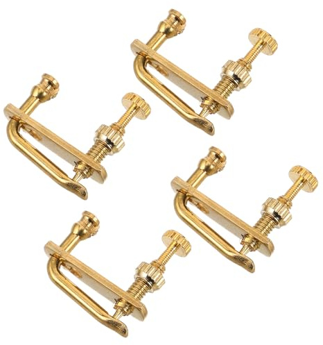 Cabilock 4 Metall Feinstimmer für 1/2 und 1/4 Violinen mit Einfacher Installation und Präziser Stimmung Langlebig Geeignet für Anfänger und Musiker Golden