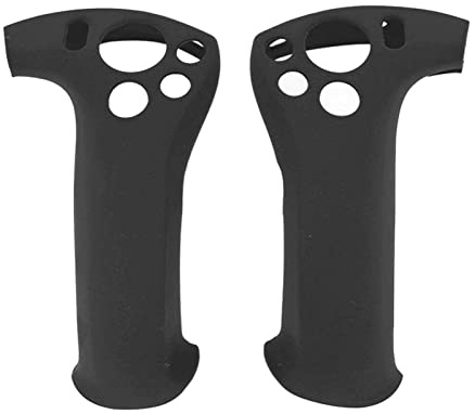 2 Stück Silikon-Controller-Griffabdeckung für VR2, VR-Griffabdeckung mit Rundumschutz, komfortabler Rutschfester Touch-Griff, umweltfreundlich und hautfreundlich (Schwarz)