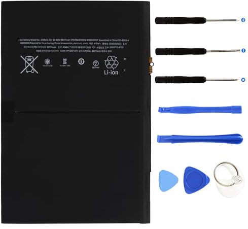 A1484 Battery Compatible with iPad Air 1st Gen & iPad5/6/7/8/9 (2017-2021), Models A1474 A1475 A1822 A1893 A2197 A2270 A2428 A2602, [32.9Wh 3.73V 8827mAh]