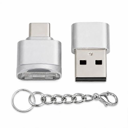 Lector de Tarjetas Micro SD USB C, Adaptador OTG Tipo C a Micro SD, con Adaptador USB C a USB Lector TF para iPhone 17 16 15 iPad Samsung Galaxy Portátil Tablet PC, Compatible con Micro SD SDHC SDXC
