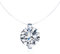 Unendlich U Kreativ Solitär Kette 925 Sterling Silber Zirkonia Damen Halskette Anhänger Transparente Angelleine Nylonkette, Silber