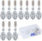 Swpeet 10 Stück Augen-Tischdeckengewichte Mit Metall-Clip-Set, Kristallglas Tropfenprismen Anhänger für Picknicktische, Schwere Outdoor-Aktivitäten