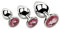 Analplug Set, Edelstahl Anal Plug Set Metall Sex Spielzeug Anal Butt Plug mit Kristall, Analplugs 28mm-34mm-40mm Edelstahl Anfänger Sexspielzeug für Frauen, Paare, Männer/Pink S M XL Analplugs