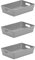 Wham Bam 4.01 Cool Grey Plastic Studio Storage Baskets Office Home & Kitchen Tidy Organiser 25.5 x 17 x 6cm (3 Baskets)