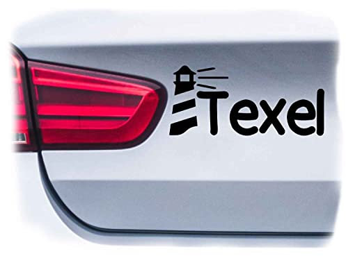 WB wohn trends Auto-Aufkleber, Texel mit Leuchtturm, schwarz, 15cm breit, Farbe und Größe wählbar, KFZ-Sticker LKW Spruch