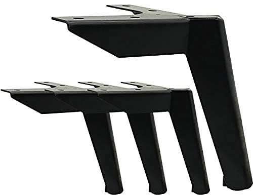 RUIHUA 4 Packs Pieds de Meuble, Pieds de Table en Métal, 15cm Noir Pieds de Meubles, pour Table TV, Pied de Table Basse, Armoire, Canapé lit et Autres.