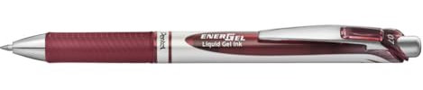 Pentel EnerGel XM BL77 Gelschreiber mit Druckmechanik, burgunder (1 Stück)