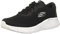 Skechers Damen 149990 BKW Sneaker, Schwarzes Netzgewebe, weißer Rand, 36.5 EU