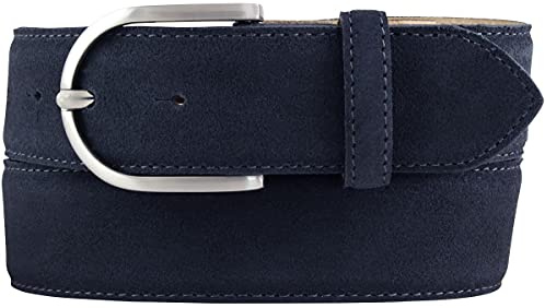 BELTINGER Damen-Gürtel aus Veloursleder 4 cm | Wildleder-Gürtel 40mm Mit Runder Schnalle