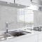 danario Küchenrückwand selbstklebend - Glasoptik - Spritzschutz Küche - versteifte PET Folie - 0,8 mm - Beton - 60cm x 60cm