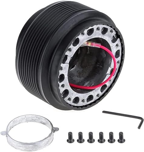 DriSentri Steering Wheel Hub Adapter, Aluminum & Plastic Car Quick Release Steering Wheel Boss Kit Racing Hub Adapter with 6 Bolts fit for TOYOTA