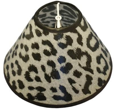 Lampenschirm 200x65x115 mm (Unterer Durchmesser x Oberdurchmesser x Höhe) I Leopard I E14, wird auf den kleinen Birnen I Kegel aufgetragen.