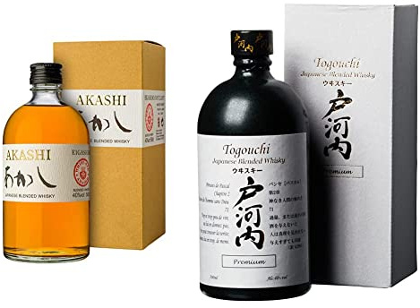 Whisky Togouchi Premium sous étui 40° 70CL & Whisky Akashi Blended sous étui 40° 50CL