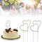skytowards 2 Stück Torte Topper Hochzeit Cake Herz Kuchen Tortenaufsatz Hochzeitstorte Aufstecker Crystal Tortenstecker Kuchenstecker Hochzeitstortenstecker kuchendeckel Kuchenaufstecker für Wedding