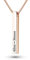 Mister Boncuk® CubiChain Halskette mit Gravur - aus rostfreiem Edelstahl - Namenskette mit Geschenkbox - Quader Anhänger - Säulenkette Personalisiert mit Wunschgravur - Unisex (Rosegold)
