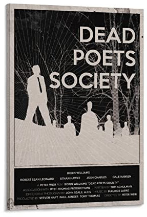 Dead Poets Society Filmposter Leinwand Kunst Dekoratives Gemälde Bild Druck Modern Familie Junge Mädchen Schlafzimmer Wohnzimmer Dekoration Wanddekoration Poster 20 x 30 cm