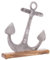 Brandsseller Deko-Aufsteller Anker Schriftzug - Zeit für Meer - ca. 31x31x5cm auf Mangoholz-Sockel/Aluminium
