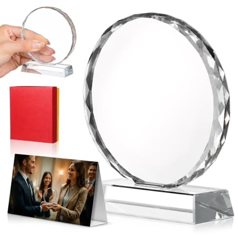 CLISPEED Leere Kristall-Trophäe, Wertschätzungstrophäe, Auszeichnung, Fußball-Trophäe für Kinder, lustiger Pokal, Schreibtischaufsatz, Glas, Golf-Trophäe, Metallverzierung, Preistrophäe, Kind,