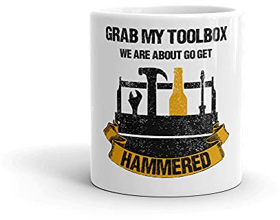 Kaffeebecher Sommerzeit - Schnapp Dir Meine Werkzeugkiste Wir Werden Gleich Gehämmert, Für Papa, Handwerker, Wortspiel Bier, Bier, Bierliebhaber Campingreisen S Einfache Kaffee Tasse 330 Ml