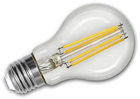 Star Trading E27 Filament LED Birne mit Dämmerungssensor, Leistung 7W, Lichtfarbe warmweiß, 800lm, Lichtempfindlichkeit <30 Lux