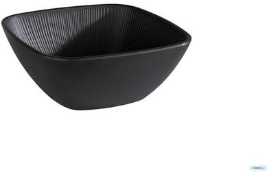 APS 85072 Schale NERO, 25 x 25 cm, Höhe 11 cm, Melamin, schwarz, 3,5 Liter