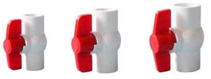 CooPo 1piece 1/2inch 3/4inch 1inch T - Handle Ball Valve Plastic Water Pipe Switch Oil Flow Control Plumbing Fitting (Size : 1-2inch)