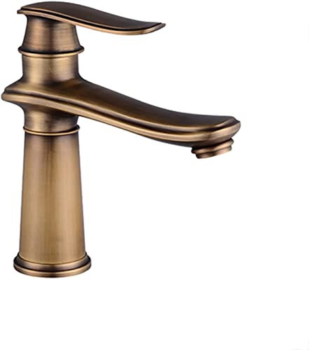 Wasserhahn für Waschbecken, Messing-Wasserhahn, Badezimmer, Badezimmer-Wasserhahn, Einhandgriff, Retro-Badezimmer-Waschbecken-Wasserhahn, Messing-Badezimmer-Wasserhahn, Einloch-Waschtisch-Wasserhahn,