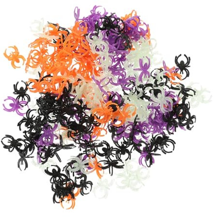 Toyvian 400 STK Erdbeerblüten künstlich Spinne Taschenfüller für Halloween-Leckereien öffnen Blut Halskette Spielset für Kinder Spielzeug Halloween-Dekoration Skelett Ring schmücken