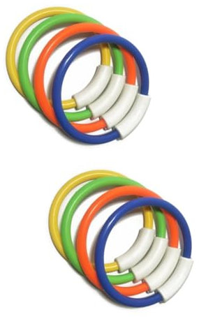 Vaguelly 8Pcs Kids Diving Rings Pool Rings for Kids Diving Sinker Hoops for Underwater Swimming Pool Toys Underwater Swimming Treasure Hunt