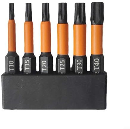 ZYNCUE 6-teiliges Torx-Schraubendreher-Bit-Set mit 1/4-Zoll-Sechskantschaft, Torx-Schraubendreher-Bits für Schlagschrauber für T10, T15, T20, T25, T30, T40, AZEJV879II1G6FLZ43W9KS3083636