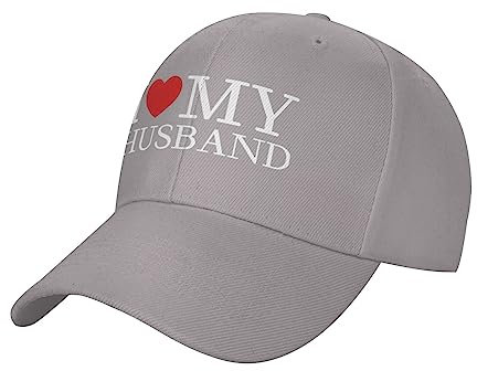 KWQDOZF I Love My Husband Hat Outdoor Baseball Cap Sandwich Cap Truck Driver Cap Schirmmütze