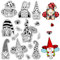 craspire GNOME Clear Stamps Zwergelfe Marienkäfer Wiederverwendbarer Poststempel Transparente Silikonstempelsiegel Für Journaling Kartenherstellung Dekor DIY Scrapbooking Filmrahmen Fotoalbum