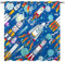 YUANZU Rakete Vorhänge Kinder Raum Kosmisch Planet Sterne Ösen Gardinen mit Blickdichte Vorhang Kälteschutz Blackout Curtain Kinderzimmer Schlafzimmer Verdunkelung Fenster, 2 Stück, H 260 x B 200 cm