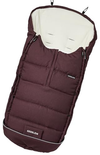 Gesslein Fußsack Igloo, Babyfußsack (mitwachsend & rutschsicher, geschützter Kopfbereich, pflegeleichter Fußsack Kinderwagen), beere